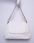 Timeless Accordion Flap Bag Caviar White 11755237 DB, front view